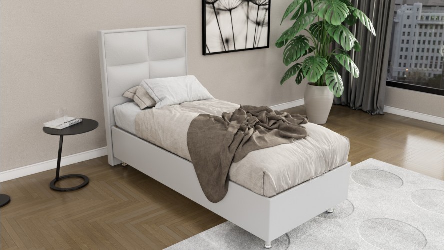 Compleet 1persoons Boxspring met Pocketvering matras