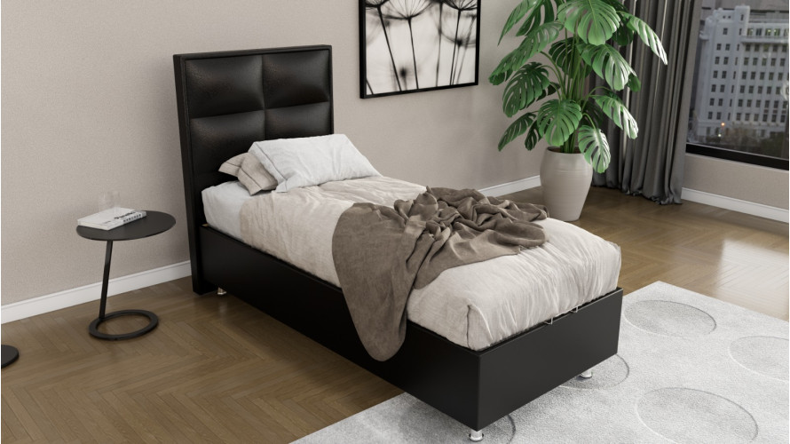 Compleet een persoons Boxspring met Koudschuim HR45 matras