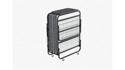 Vouwbed eenpersoons met KoudschuimHR45 14cm - Logeerbed met matras stalen raster bodem
