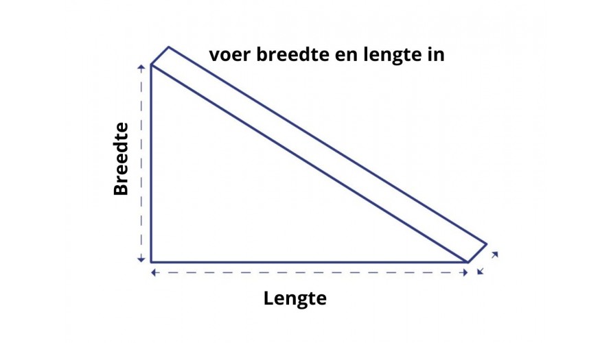 Driehoekig matras op maat